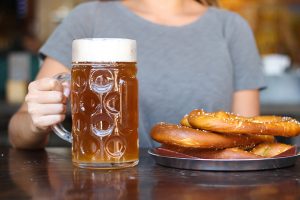 beer and pretzel