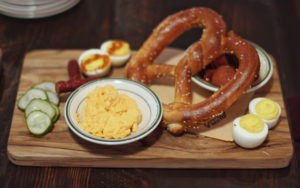 pretzel and beer cheese